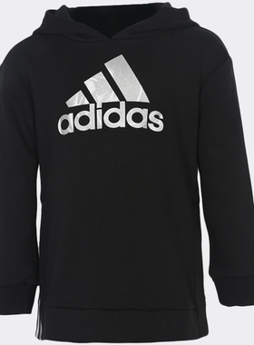 Adidas/阿迪达斯正品当季新款男连帽黑色运动套头卫衣 GD3759