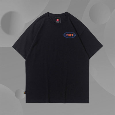 中国李宁短袖男春夏系列宽松T恤文化衫潮AHSR359