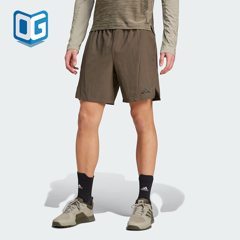 Adidas/阿迪达斯正品D4T SHORT男士梭织健身经典复古短裤 IX9134 - 实物图