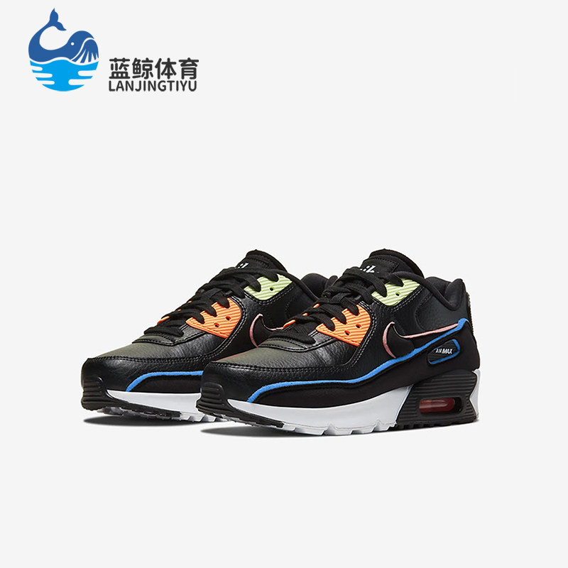 Nike/耐克正品AirMax90SE新款儿童黑色鞋经典跑步鞋CK4068-01