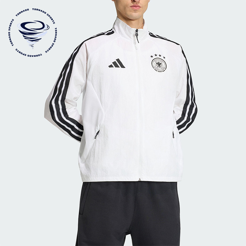 Adidas/阿迪达斯正品德国队男士足球运动经典立领夹克外套JZ9339