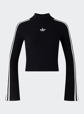 Adidas/阿迪达斯正品三叶草女士休闲运动针织套头衫JI7058