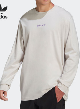 Adidas/阿迪达斯正品三叶草当季男子运动圆领长袖T恤HN0392