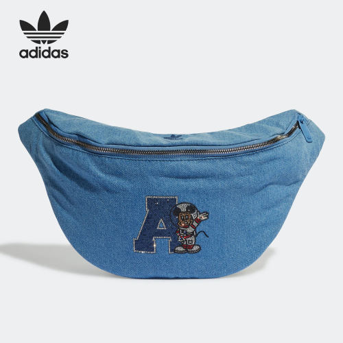 Adidas/阿迪达斯正品三叶草女子新款运动休闲斜跨腰包HK0147