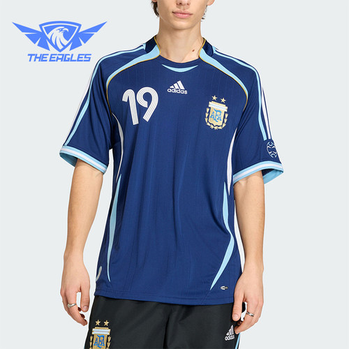 Adidas/阿迪达斯正品夏季男士透气复古足球球衣运动短袖T恤JN3709
