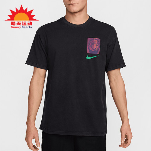 Nike/耐克正品新款男士圆领针织经典透气经典短袖T恤HJ3326-010