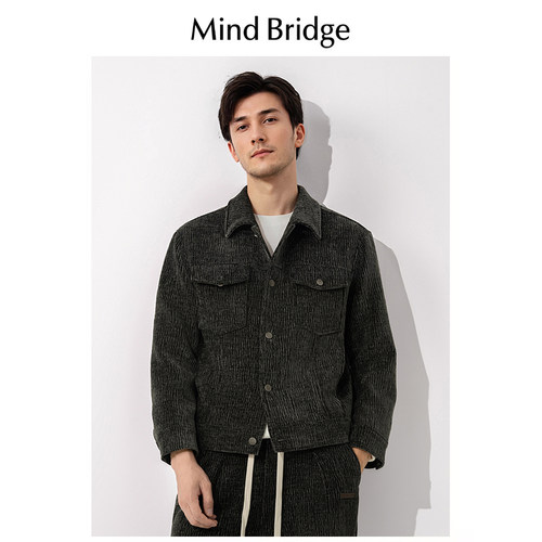 MindBridge翻领秋冬休闲保暖夹克