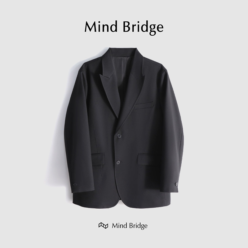 MindBridge设计师3D立体剪裁高端商务休闲西装男士宽松小西服正装