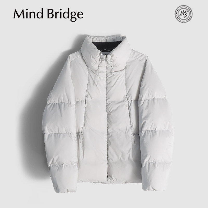 MindBridge「雪国暮歌」商务休闲防风保暖立领鸭绒面包羽绒服MBBE