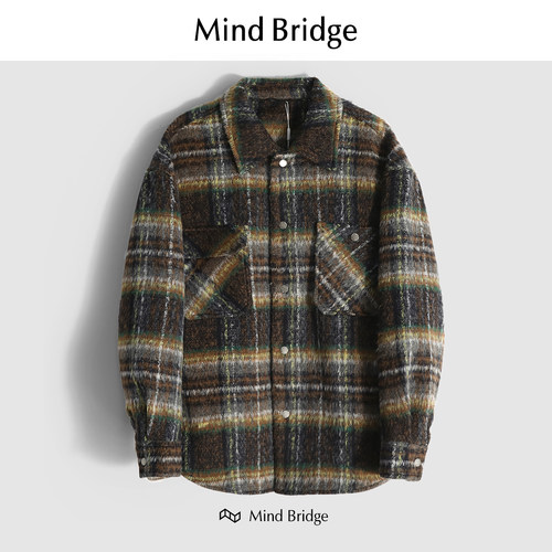 MindBridge休闲羊毛夹克防风保暖