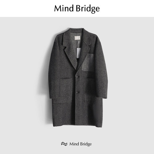 MindBridge绵羊毛呢大衣防风保暖