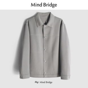 MindBridge新款 高端绵羊毛垂感弹力透气商务休闲保暖夹克 2025男士