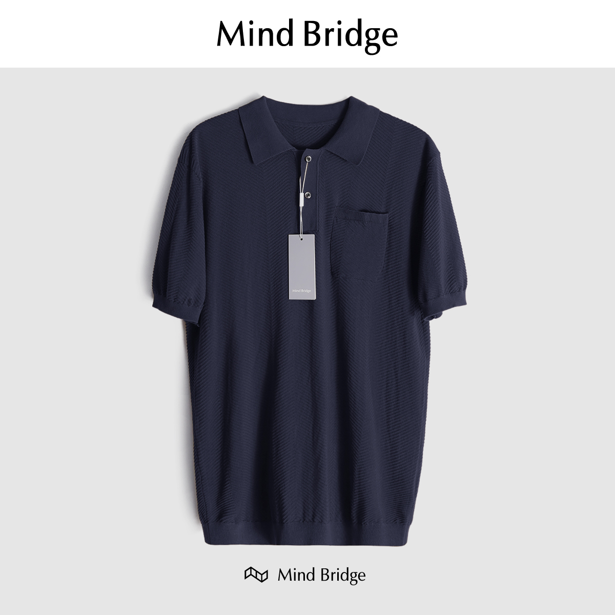 MindBridge短袖休闲中青年POLO衫