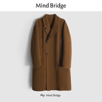 MindBridge羊毛冬呢大衣防风保暖
