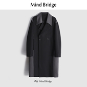 防风过膝休闲商务风衣 高级感肌理大衣长款 MindBridge新款 2025男士