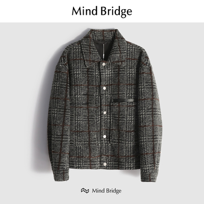 MindBridge羊毛冬呢大衣防风保暖