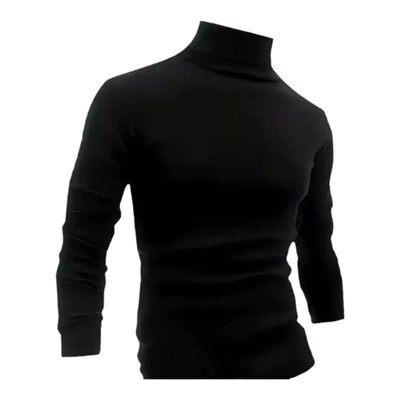 黑色高领德绒打底衫男款秋冬w高级感小领口卫衣双面绒内搭长袖t恤