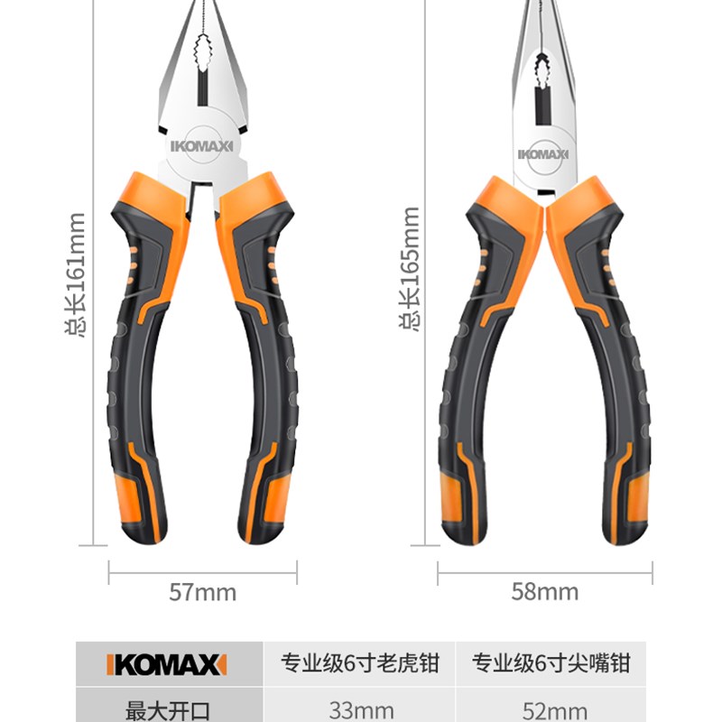 钳子工业级老虎钳钢丝钳多功能万用尖嘴钳手钳电工专用斜口钳大全