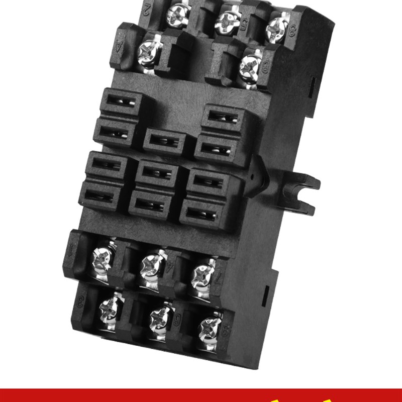 大功率中间继电器JQX-38F大电流40A三开三闭带底座AC220/DC24/12V