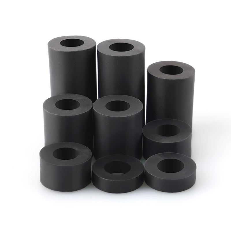 ABS隔离柱黑色塑料绝缘垫圈直通柱垫高柱支撑柱M3M4M5M6VM8M10M12