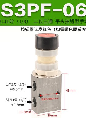 巨开CHUKA二位三通机械阀 S3PP S3PL S3PF S3PM S3HS全系列机控阀