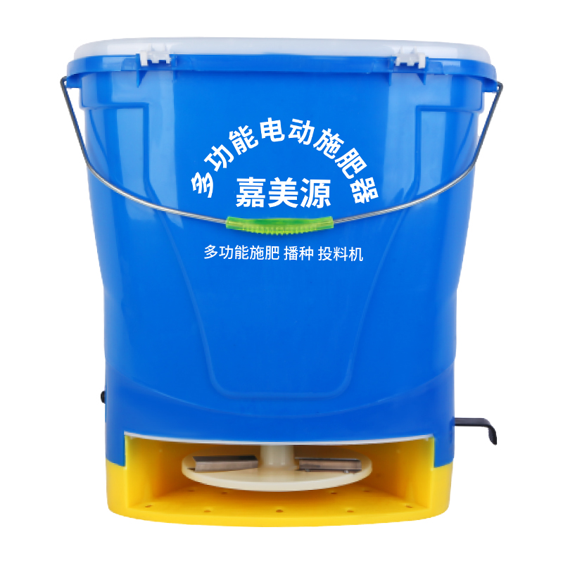 农用前背式电动施肥器撒肥机多功能播G种机全自动鱼塘投饲料机神