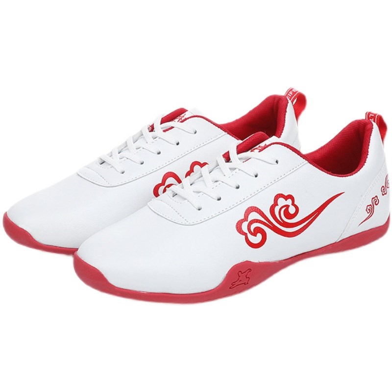 极速白色武校g太极鞋男晨练运动武术鞋女橡胶底太极拳练功鞋白色