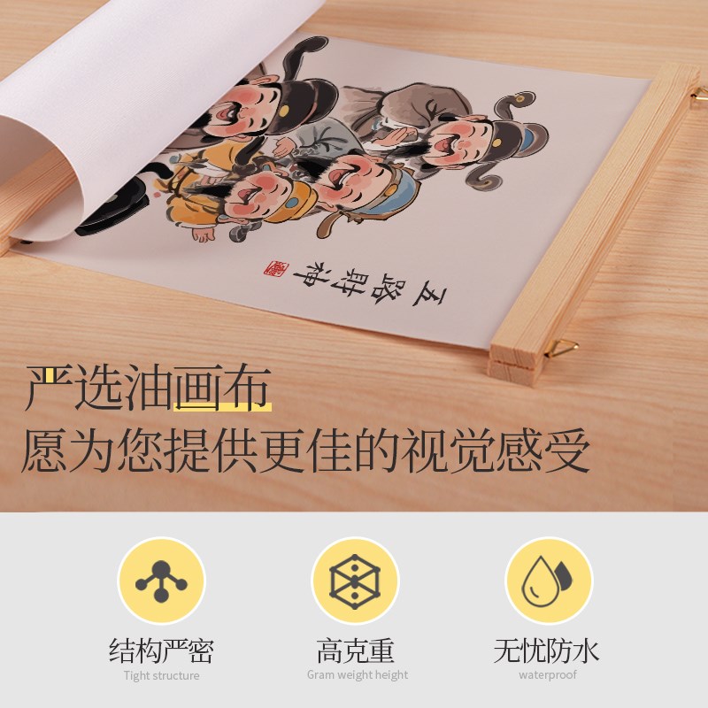极速中式五路财神爷入户玄关走廊装饰画财源广进卧室X房间墙画客图片