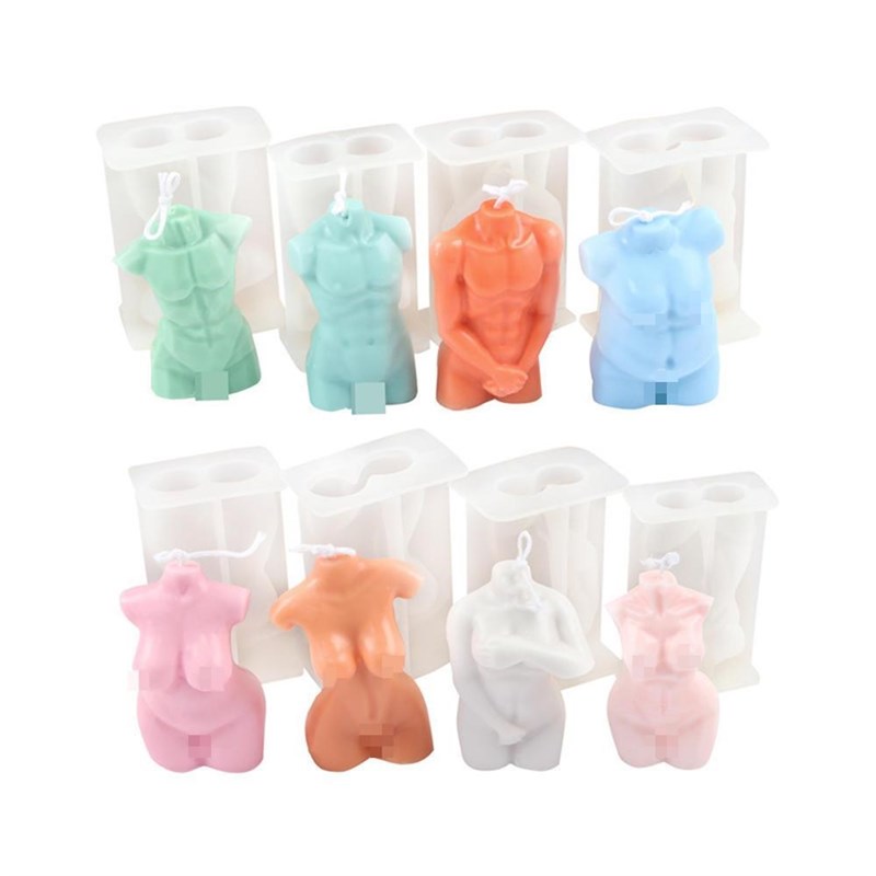 极速Plump Woman Candle Silicone Mold 3D Art Wax Mold MZale B