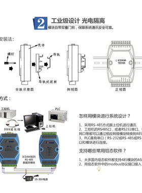 极速4路12位485转4-2p0mA,0-10V模拟量输出模块 C-7024 兼容R-802