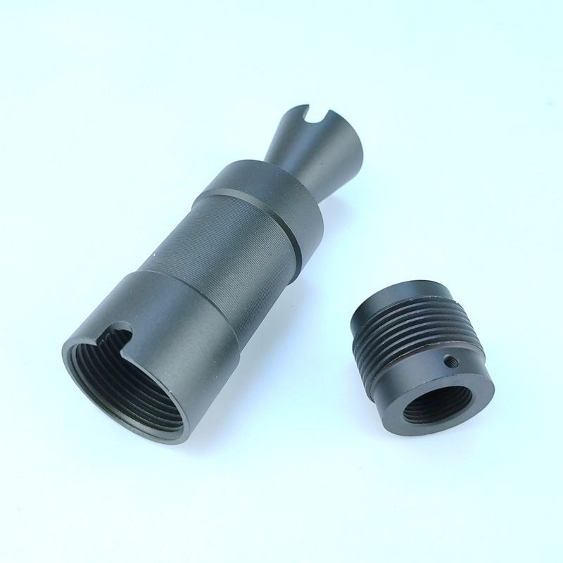 新款仁祥AK47 74U MST 105火帽14逆牙喇叭口火冒凹凸管消音装饰品