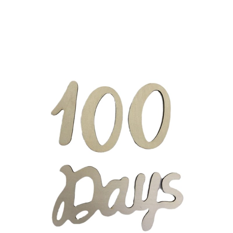 新款现货木质宝宝成长 生日快乐100Days宝宝生日快乐背景装饰场地
