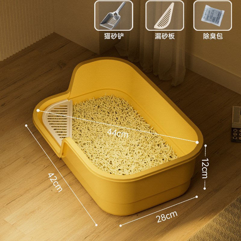 新款猫砂盆防外溅超大号猫厕所半封闭开放式巨无霸猫沙盆宠物用品