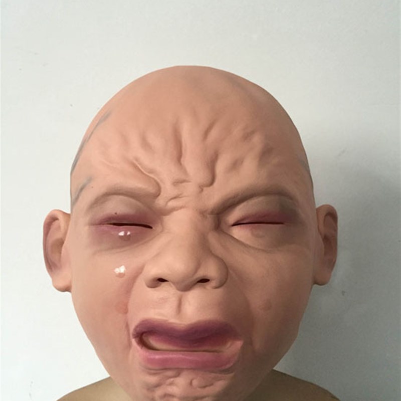 新款哭脸娃面具万圣节面具酒吧泒对道具