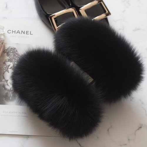 冬季皮草防狐狸毛袖套保暖可拆卸袖口羽绒服派克防风袖口袖子护腕