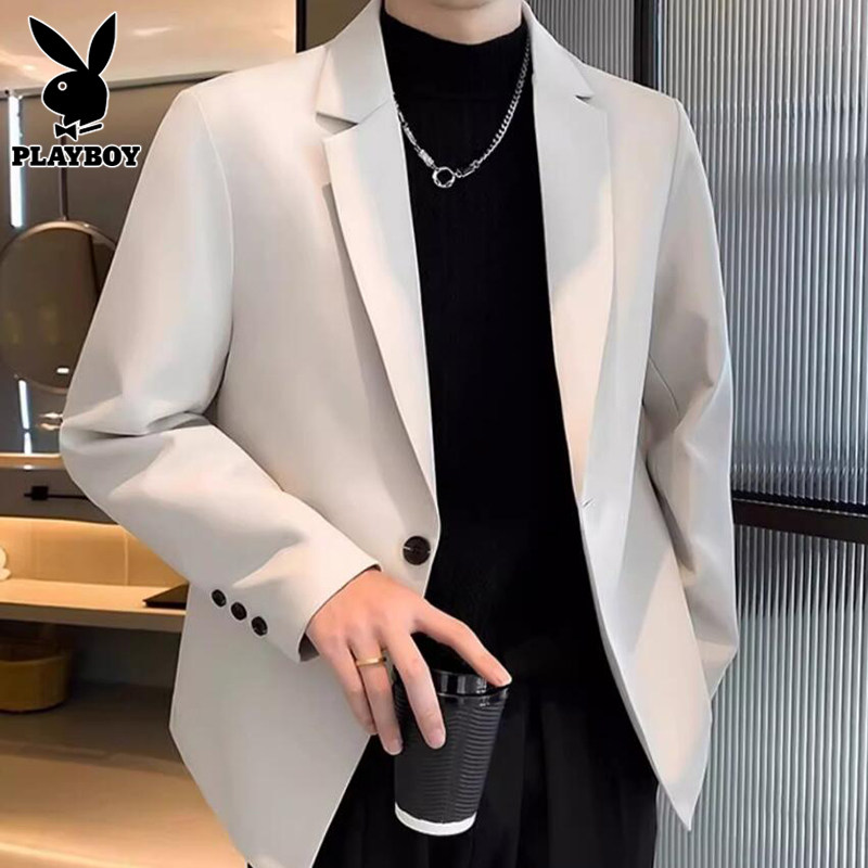 花花公子西装外套男士便服单西2026秋季新款韩版商务休闲西服男装