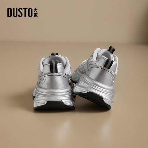 大东官方正品银色厚底老爹鞋透气