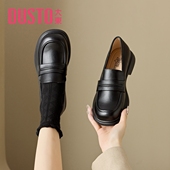 子软底女士乐福鞋 大东黑色小皮鞋 英伦风女鞋 鞋 女秋冬2026新款 单鞋