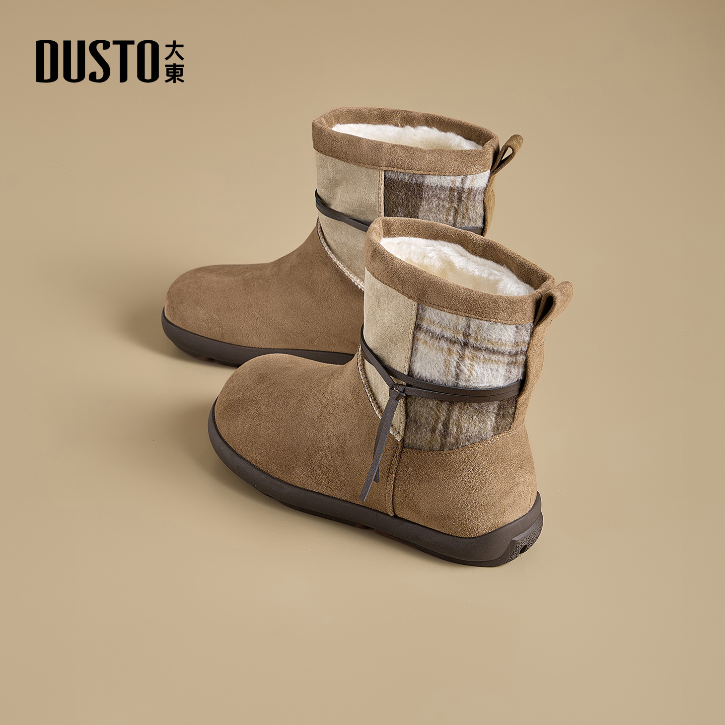 大东官方正品勃肯短靴加绒民族风