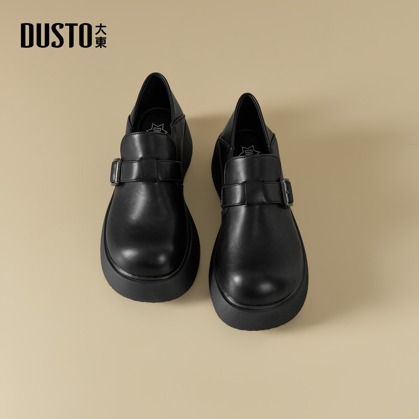 大东官方正品厚底乐福鞋小皮鞋