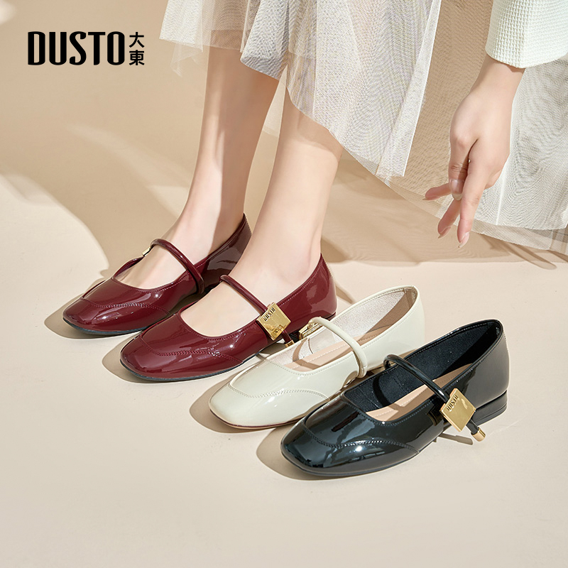 大东晚晚风粗跟玛丽珍鞋