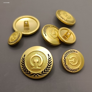 铁路制服扣子雾金新式纽扣西装大衣衬衣肩章男女乘务员标志纽扣