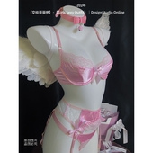 带钢圈聚拢文胸套装 ArcherOFTender 芭比派对 女蕾丝拼接性感内衣