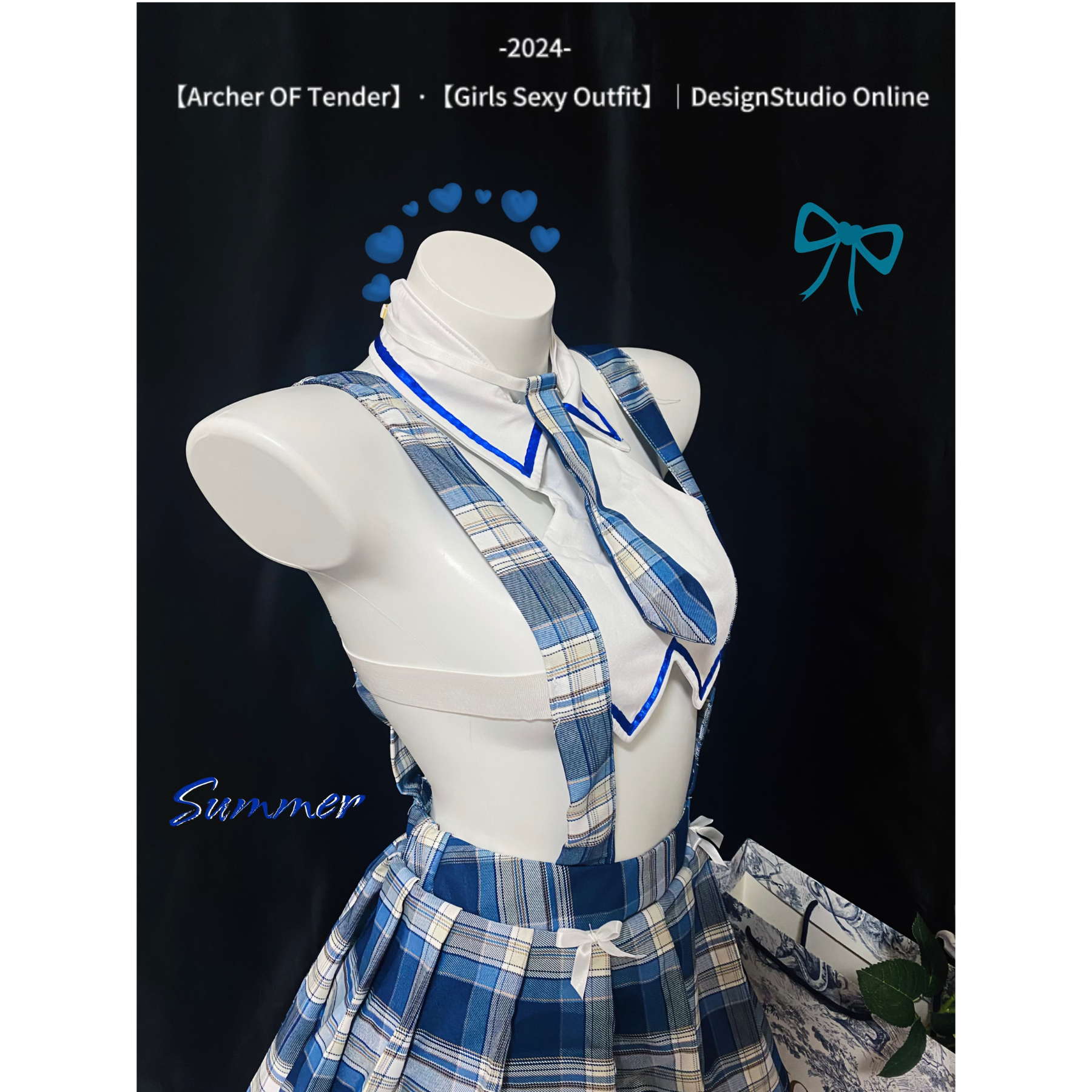 ArcherOFTender/可爱妹妹 甜美纯欲学生制服套装JK百褶裙女背带裙