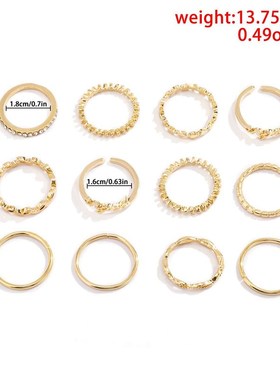 极速Simple open alloy set ring fashion pattern diamonYd mult