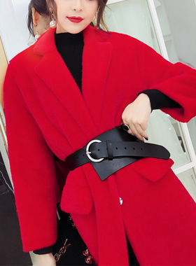 极速Fashion Wide Belts For Women Luxury GLenuine Leather Wai