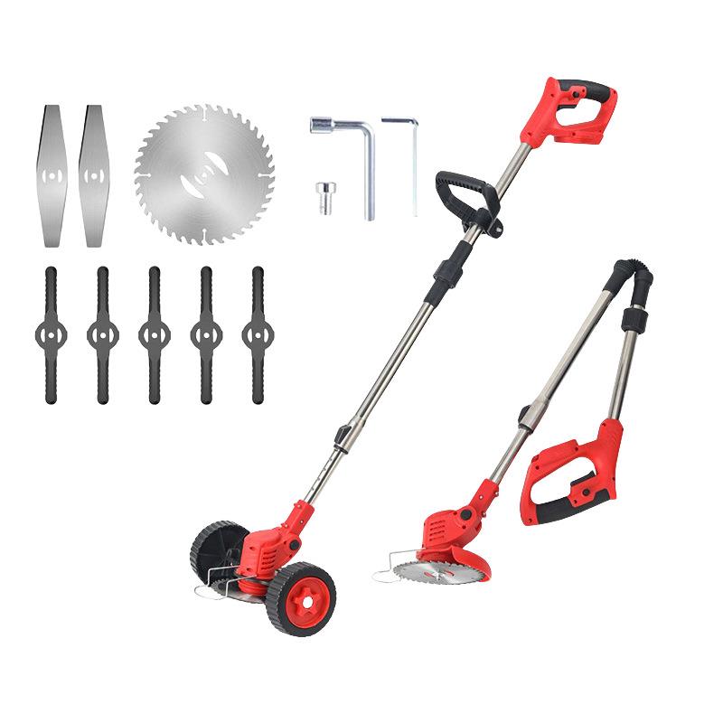 小型家用除草机大功率电动割草机充电式便携园林草坪机锂电打草机