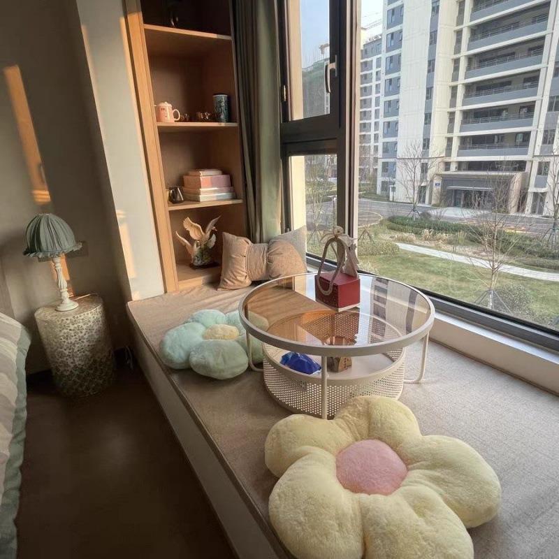 日式玻璃飘窗台小桌子茶几榻榻米茶桌卧室坐地矮桌简约现代圆炕几