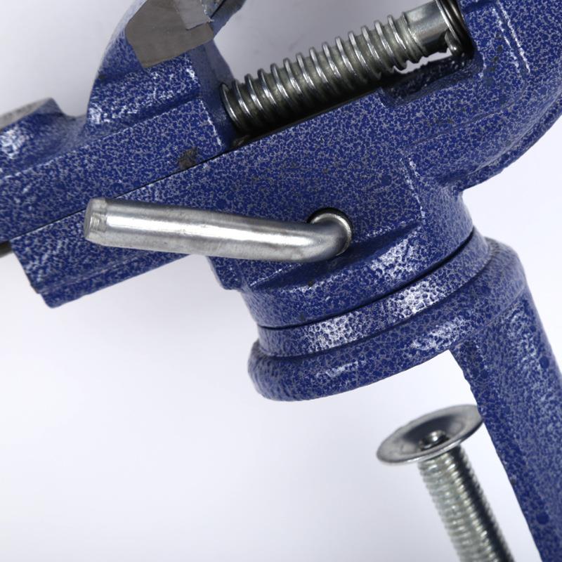 迷你固定桌虎钳铸铁喷塑60MM桌虎钳固定夹持工具多规格精密台虎钳