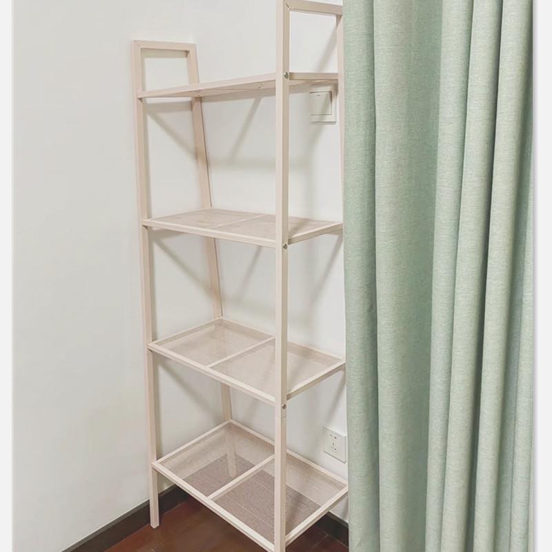 北欧风置物架落地多层收纳架铁艺卧室书架家用省空间厨房绿植